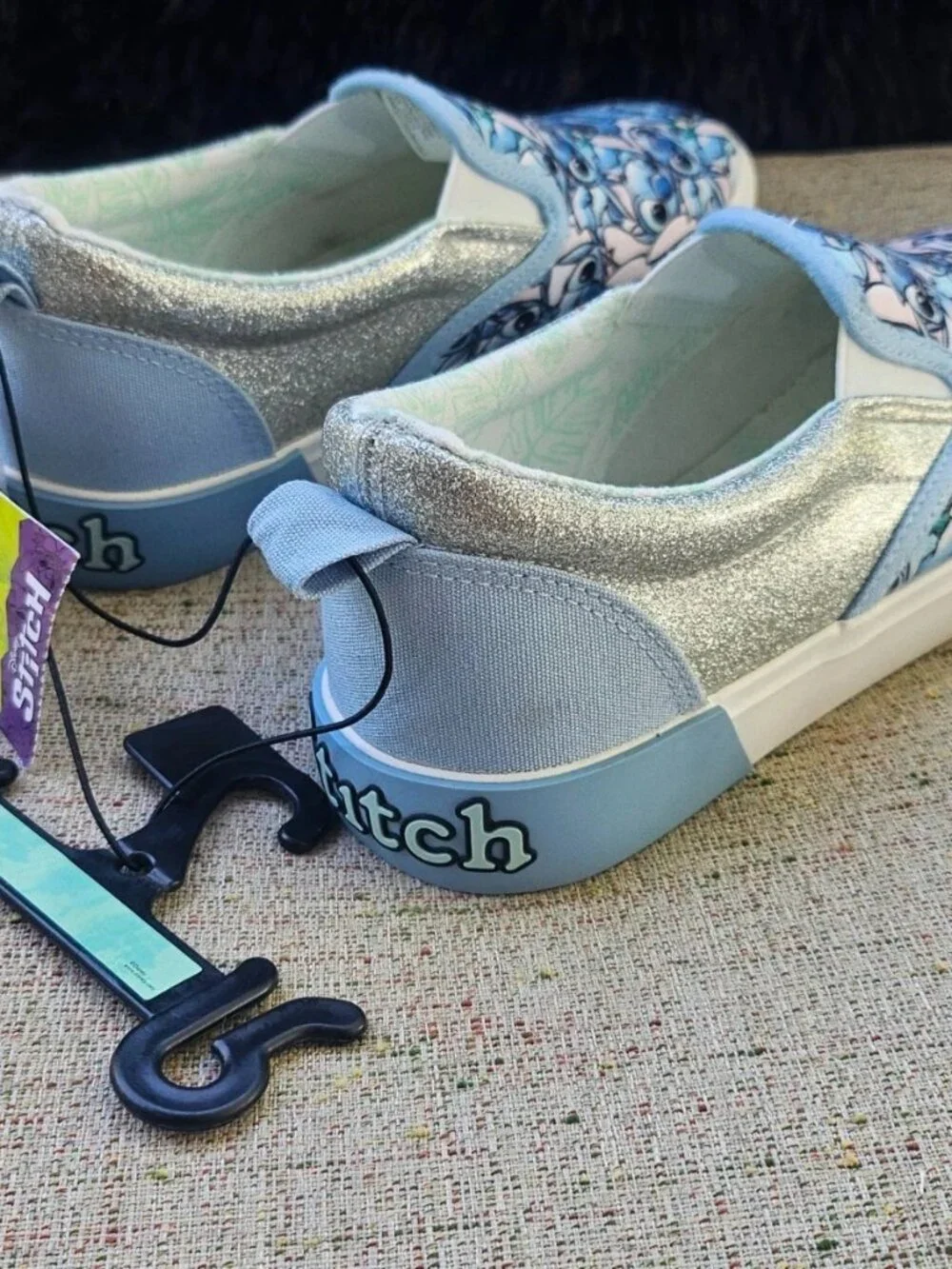 Disney Stitch Girl Shoes Loafer Slip On Blue Size 4US 36 EU NWT - Picture 6 of 8